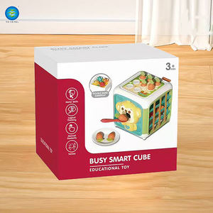 YICHENG Busy Smart <span class=keywords><strong>Cube</strong></span> Jouet éducatif pour bébé 6 en 1 |   <span class=keywords><strong>Cube</strong></span> sensoriel Montessori en plastique pour les tout-petits et les enfants de 5 à 7 ans - Product Image 4