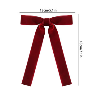 Christmas <b>Tree</b> <b>Ornaments</b> Velvet Bow Accessories Gift Wrapping for Wedding Party Home Decoration - Product Image 1