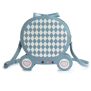 <span class=keywords><strong>Sac</strong></span> bandoulière <span class=keywords><strong>Cendrillon</strong></span> bleu clair, design citrouille 3D, motif rayé, mini <span class=keywords><strong>sac</strong></span> en PU durable avec fermeture magnétique - Product Image 2
