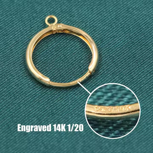 ठीक वास्तविक 14k सोने से भरी हुई महिलाओं के लिए आभूषण परिवारीर हूप इयररिंग्स के लिए 925 चांदी की बालियां - Product Image 4