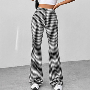<span class=keywords><strong>Pantaloni</strong></span> Casual <span class=keywords><strong>a</strong></span> forma leggermente Slim Casual <span class=keywords><strong>a</strong></span> vita alta da donna di nuova moda retrò di moda - Product Image 2