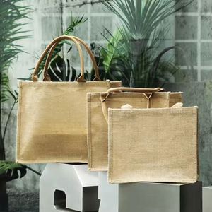 ถุงช้อปปิ้งแบบใช้ซ้ำได้ เป็นมิตรกับสิ่งแวดล้อม ทำจากผ้ากระสอบ - Product Image 4