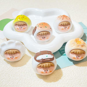 Vente chaude mignon dessin animé en trois dimensions petit déjeuner Liz résine accessoires bricolage accessoires voiture ustensiles de cuisine porte-clés pendentif - Product Image 3