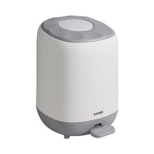 Cubo de Basura Cilíndrico Sanbei de 1.3 kg con Tapa de Accionamiento con el Pie para Uso en Interiores, Baño, Cocina, Sala de Estar - Product Image 3