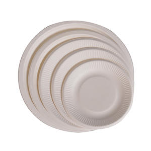 Assiettes jetables personnalisées en bagasse de canne à sucre, compostables et écologiques, de 5, 6, 7, 8, 9, 10 pouces, pour fêtes et dîners - Product Image 1