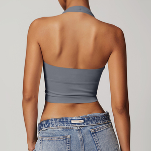 Conjunto de 4 piezas de mallas de yoga para mujer, sujetador de fitness, pantalones acampanados de yoga, chaleco de entrenamiento con almohadilla en el pecho para mujer - Product Image 3