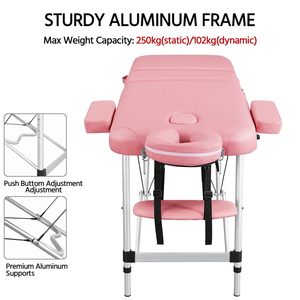 <span class=keywords><strong>Table</strong></span> <span class=keywords><strong>de</strong></span> <span class=keywords><strong>massage</strong></span> pliable légère à 3 sections pour salon <span class=keywords><strong>de</strong></span> beauté avec trou - Product Image 3