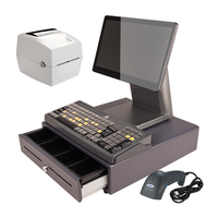 Système de point de vente (PDV) pour restaurants, système de point de vente (PDV) OEM pour Windows, tout-en-un tactile avec imprimante, processeur Core i5/i3, PC de bureau pour magasin