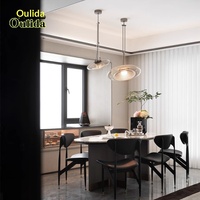 2024 Neue Edelstahl-Leder-Glas-LED-Pendelleuchte Luxuriöse Moderne Designer Einfache Beleuchtung Unregelmäßige Form Wohnzimmer