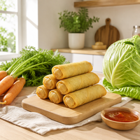 Promo Panas OEM Lumpia Sayuran Beku Pasokan Langsung Pabrik Lumpia Goreng Renyah Berkualitas Tinggi untuk Camilan Pesta