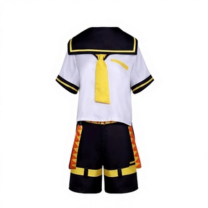 Costume de cosplay Anime Echo, uniforme de marin Kagamine JK, tenue de fête d'Halloween, perruques jaunes, ensemble complet en polyester, Noël - Product Image 2