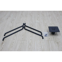 Pieds de chaise quatre étoiles modernes Cadre de chaise en métal conique noir Chaise de salle à manger Base pivotante Accessoires de meubles détachables