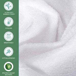 Anti-Bakterien Bambus faser Terry Bett Matratzen schoner Abdeckung Queen Wasserdichte Matratzen bezüge Protektor Spann bett tücher für Betten - Product Image 2