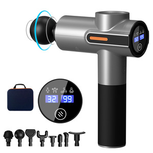 Pistolet de massage professionnel avec moteur sans balais 160W, 6 vitesses, course de 14 mm, batterie 1500 mAh, massages du corps et de la tête, avec écran tactile - Product Image 6