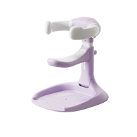 Support de bain pour bébé en plastique à hauteur réglable avec base antidérapante pour les bébés de 0 à 12 mois, utilisation pour le bain et les toilettes