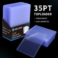 Protège-cartes rectangulaires transparents en plastique PP 35PT pour cartes de jeu, supports de cartes Star CT063 pour cartes rigides laminées Pokémon PTCG Yu-Gi-Oh