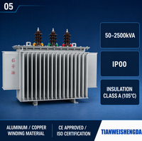 Transformateur de distribution triphasé entièrement scellé immergé dans l'huile 50-2500 kVA sans conservateur pour système de réseau électrique urbain