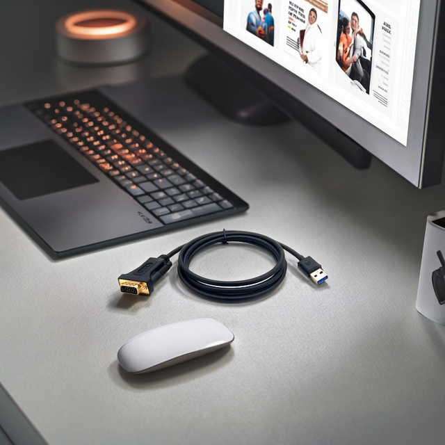 Guannanzhou HD Serial Port Adapter Cable USB VGA PVC Jacket Braid Shielding Tinned Copper Conductor Male Model X017 Private Mold