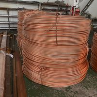 Tube en cuivre déoxydé au phosphore C12200 en spirale pour CVC et réfrigération, diamètres extérieurs 1/4", 3/8", 1/2", longueurs 50ft, 100ft par rouleau