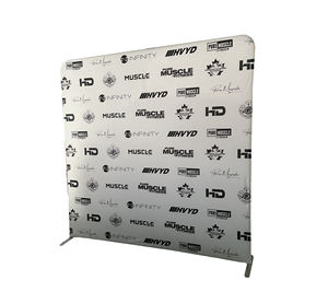 Paso y repetir tensión tela media pared funda <span class=keywords><strong>de</strong></span> almohada telón <span class=keywords><strong>de</strong></span> fondo soporte Banner - Product Image 3