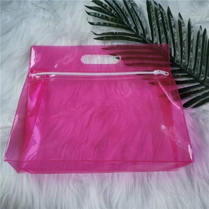 Travel Transparent PVC Toilet Cosmetic <strong>Bag</strong> Clear Make up Pouch with Zipper With Custom Logo - Product Image 5