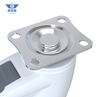 Roue universelle lisse de meubles d'hôpital Offre Spéciale 3/4/5 pouces chariot médical standard roulette en plastique de roue de TPR avec le frein