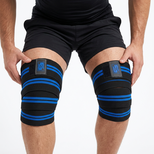 Bandages de protection pour les genoux personnalisés avec logo, résistants, souples, pour l'entraînement physique, avec matériau élastique antidérapant, légers - Product Image 1