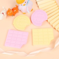 Notes autocollantes créatives en forme de biscuits, mini fournitures de bureau mignonnes, bloc-notes portable vierge non-adhésif