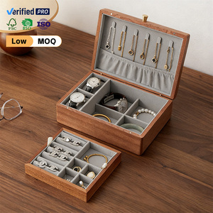 Boîtes de rangement en bois personnalisables, boîtes cadeaux, objets décoratifs pour la table de maquillage, pour le rangement et l'organisation des bijoux pour femmes - Product Image 4