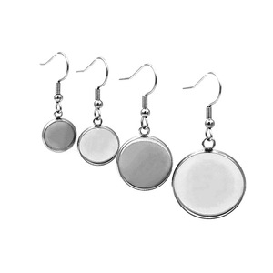 Stainless Steel Round Base <b>Earring</b> <b>Hook</b> 12mm For <b>Earring</b> Making Jewelry Findings DIY Accessories - Product Image 5
