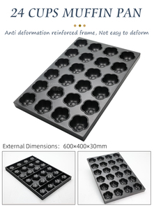 Khay nướng khuôn 24 chén bánh muffin Pan bánh quy Bánh Mì Bánh chuối nướng chảo kim loại không dính bánh muffin Cookie Ổ chảo - Product Image 5