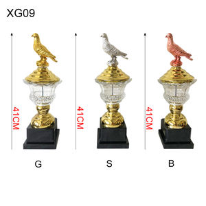 Trofeo Coppa fabbricazione trofeo di plastica piccione tazze sportive medaglie e nastri in ottone semplice Pin oro Tennis personalizzato resina trofeo - Product Image 3