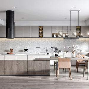 Meuble de cuisine minimaliste et de luxe léger, transparent et élégant, adapté aux espaces de cuisine ouverts de type occidental. - Product Image 3