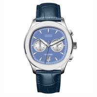 Montre tendance pour homme à double fuseau horaire et mouvement à quartz