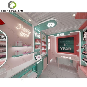 One-Stop Perfume Shop Interior Design & Fitting Customization Perfume Display Showcase Skin Care Display Rack - Product Image 3