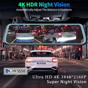 10 इंच 4k 2160p कार रियरव्यू मिरर डैश कैम डीवीडी फ्रंट और रियर कैरप्ले एंड्रॉइड ऑटो - Product Image 3