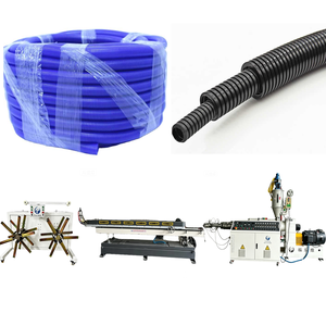 Ligne de production de tuyaux corrugués en <span class=keywords><strong>PVC</strong></span> à paroi simple pour la protection des câbles électriques, machine d'extrusion de tuyaux corrugués en <span class=keywords><strong>PVC</strong></span> - Product Image 1