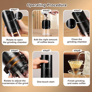 Blossom <b>Mini</b> Electric Coffee Grinder 38 Levels Adjustable <b>USB</b> Rechargeable Portable Ceramic Blade For Espresso - Product Image 6