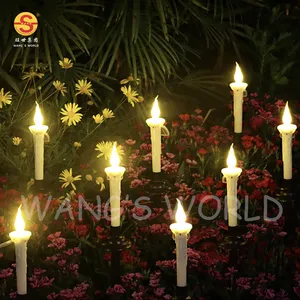 Outdoor Solar Halloween Christmas Candle Led Ground Plug-in Lights Home Garden Decoration Lawn Lights