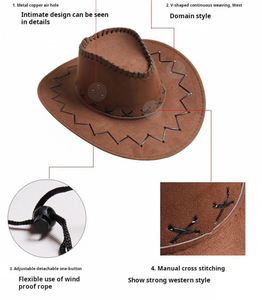 Sombreros Elegantes de Ala Ancha, Esenciales para el Verano, Estilo Vaquero Occidental para Mujer - Product Image 2