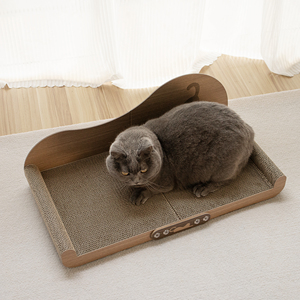 Grande sofà stile ecologico gatto graffio carta ondulata gatto giocattolo confezionato in cartone - Product Image 3