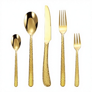 Juego de cubiertos de acero inoxidable 18/8 de calidad premium con baño de oro PVD, vajilla, utensilios de cocina al mejor precio. - Product Image 3