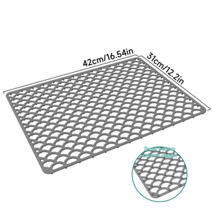 Silicone kitchen dishwashing hollow sink mat bottom anti scratch multifunctional non porous anti slip mat - Product Image 1