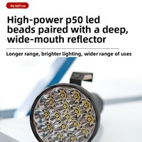 Lampu Senter Luar Ruangan Black Forest Cross-border Super Terang Isi Ulang Aluminium Kayu IP20 Kipas Pendingin Portabel Lumen Tinggi