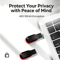 Offre spéciale pour clé USB en plastique 4 Go-128 Go, interface 2.0/3.0, noire, garantie 2 ans, puce de classe A