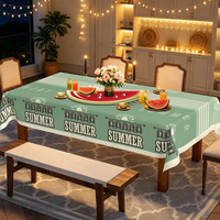 Nappe Imprimée Pastèque « Bonjour l'Été » en Polyester Imperméable – Idéale pour Décoration de Fête Estivale – Prix Usine – Offre Spéciale