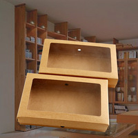 Boîte en papier kraft avec fenêtre transparente