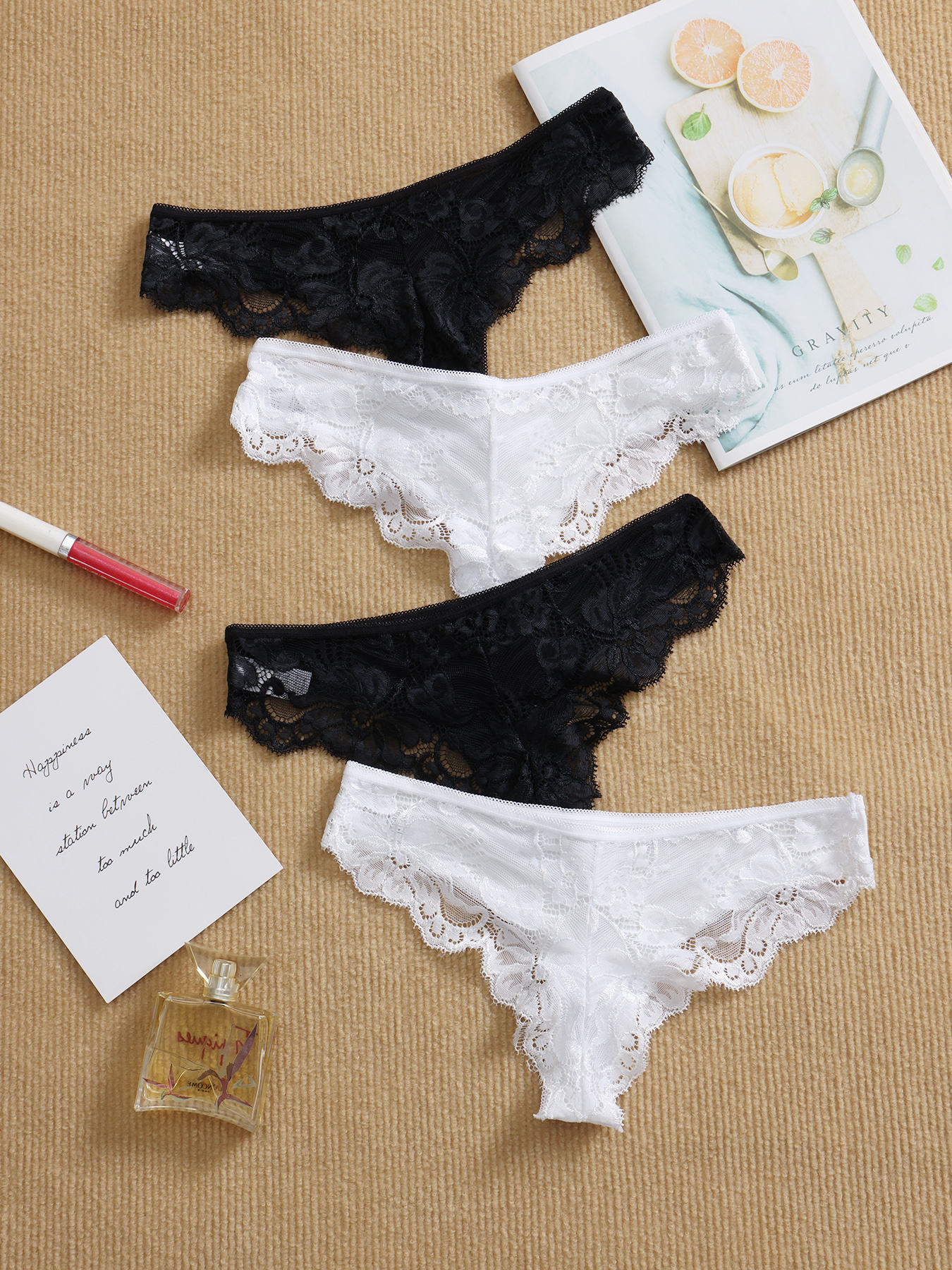 1023 Women Underwear Bikini Panties Wholesale 5 Packs Panties for Ladies Daily Female Lace Thong Underwear