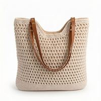 Sac fourre-tout en coton et lin tissé grande capacité réutilisable pour cadeaux, vacances, extérieur, plage et shopping