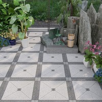 Carreaux de sol en céramique 600x600mm antidérapants motif pierre design moderne européen pour usage extérieur jardin